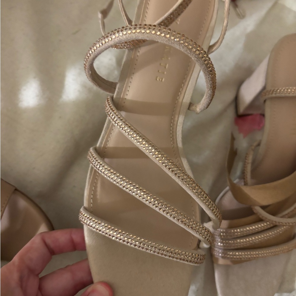 Elegant Beige Strappy Sandals